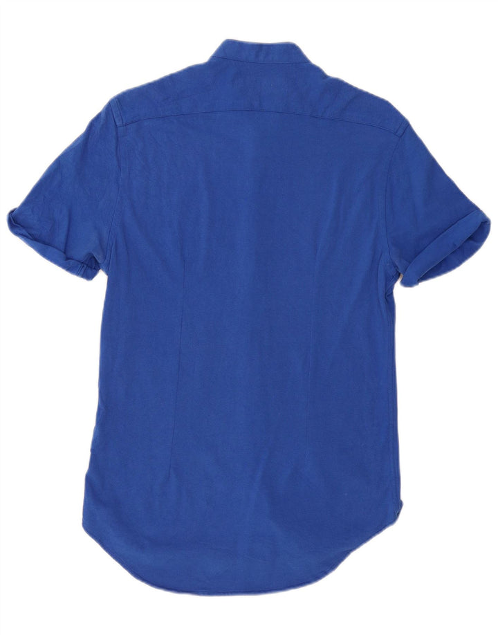 ZARA muška uska košulja kratkih rukava Srednje plavi pamuk