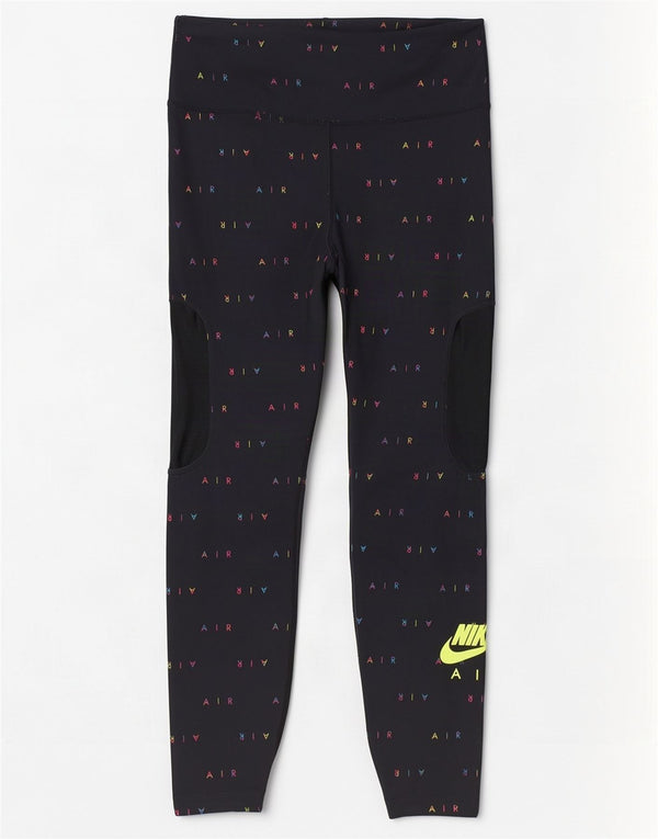 Nike ženske grafičke tajice UK 12 Srednje crni poliester