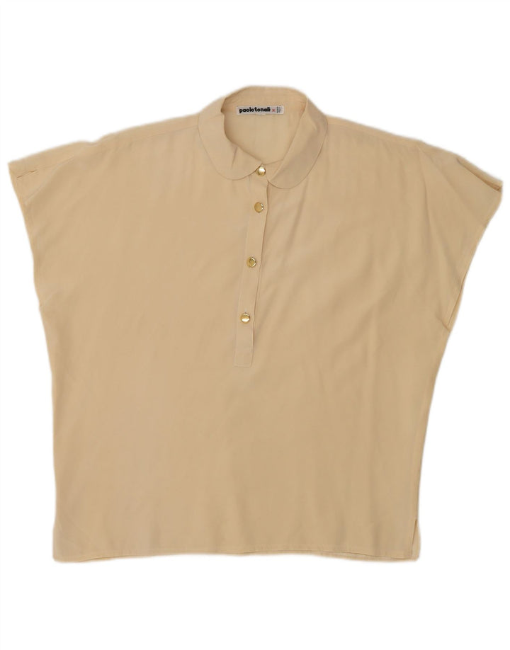 Paolo Tonali Ženska prevelika bluza Top UK 10 Small Beige