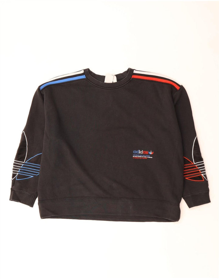 Adidas ženska majica s tri pruge UK 14 velika crna