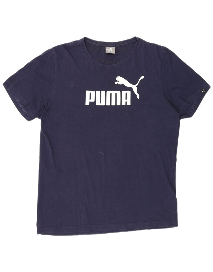 Puma muška majica s grafičkim motivima srednje tamnoplavi pamuk