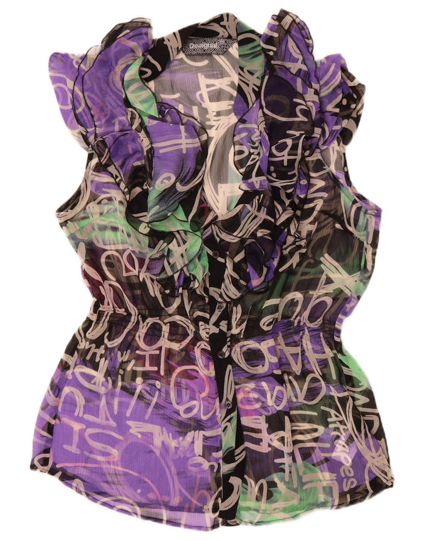 Desigual ženska grafička košulja bluza EU 44 XL višebojni poliester
