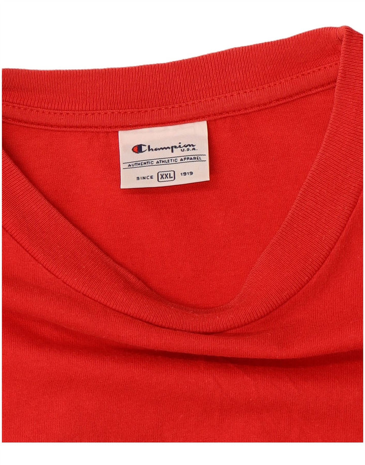 CHAMPION Muška majica s grafičkim motivima 2XL crvena