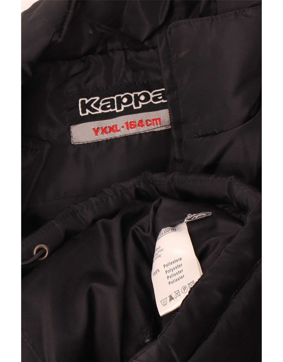 Kappa Boys Graphic podstavljena jakna 13-14 godina 2XL crni poliester