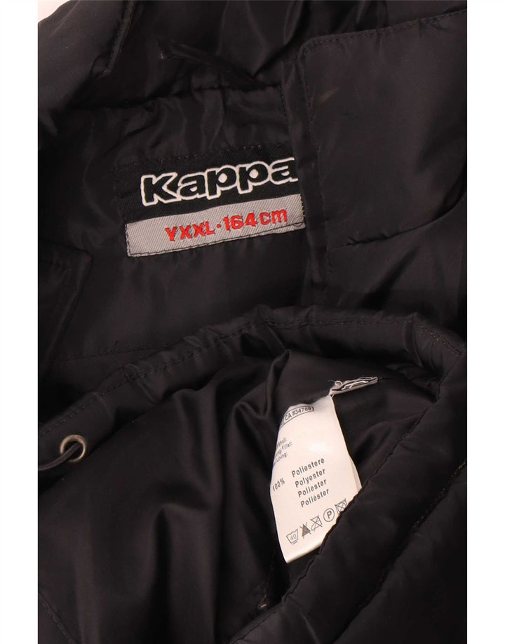Kappa Boys Graphic podstavljena jakna 13-14 godina 2XL crni poliester