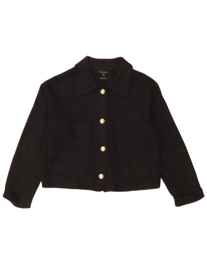 Massimo Dutti ženska kratka velika bolero jakna UK 6 XS crna