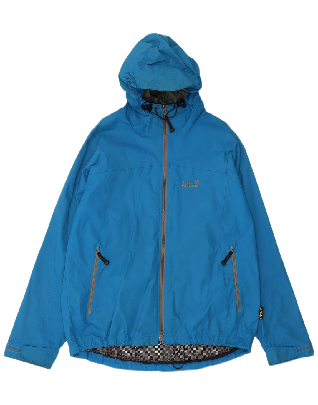 JACK WOLFSKIN Muška kišna jakna s kapuljačom UK 40 Large Blue Polyamide