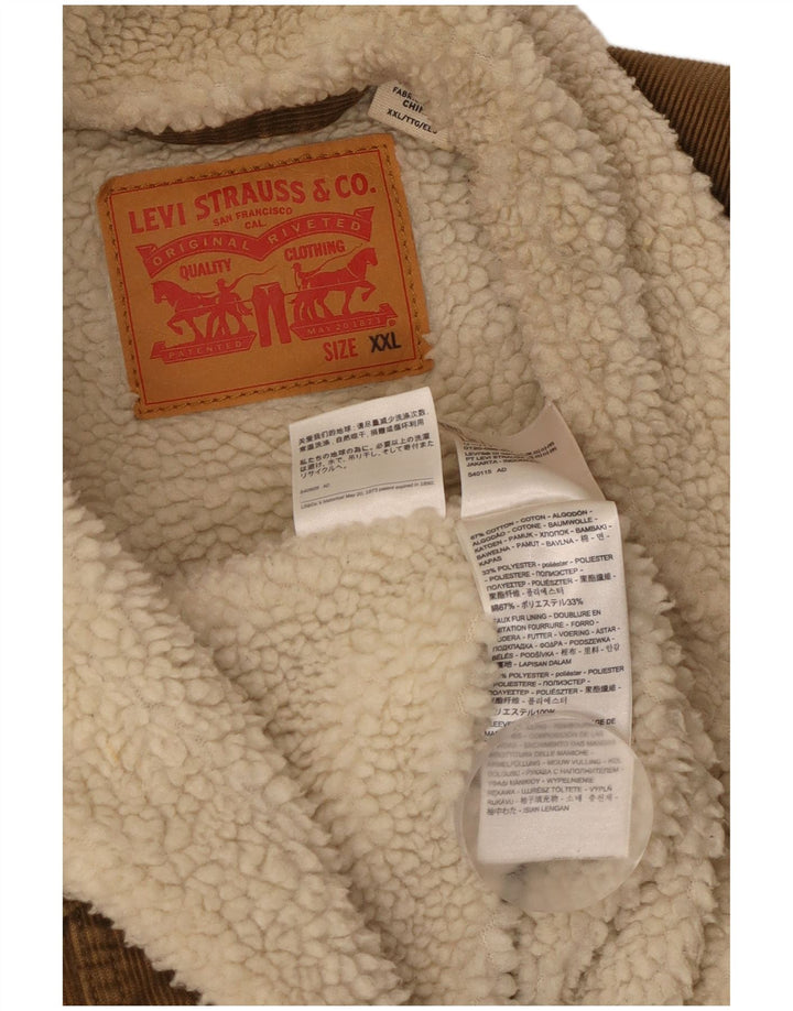 LEVI'S muška jakna od samta Sherpa UK 44 2XL bež pamuk
