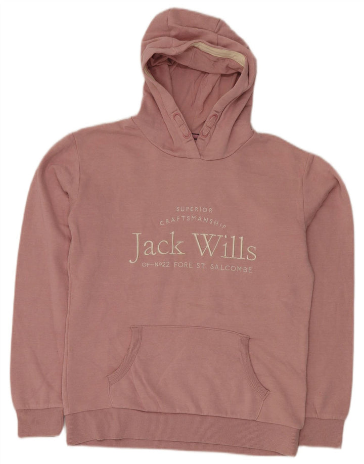JACK WILLS Džemper s kapuljačom s kapuljačom za djevojčice 14-15 godina, ružičasti pamuk
