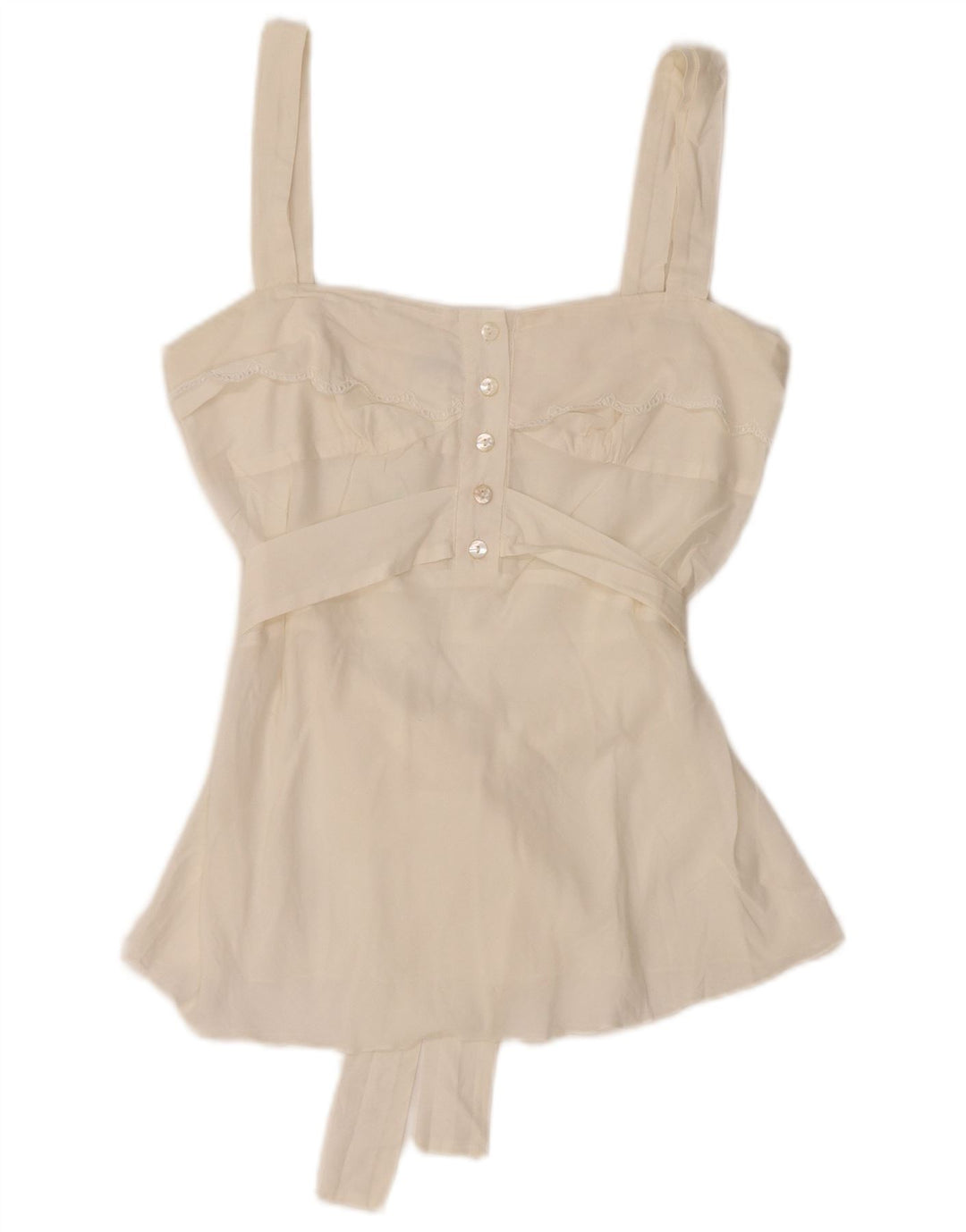 GUESS BY MARCIANO Ženska skraćena majica bez rukava UK 8 Mala bijela