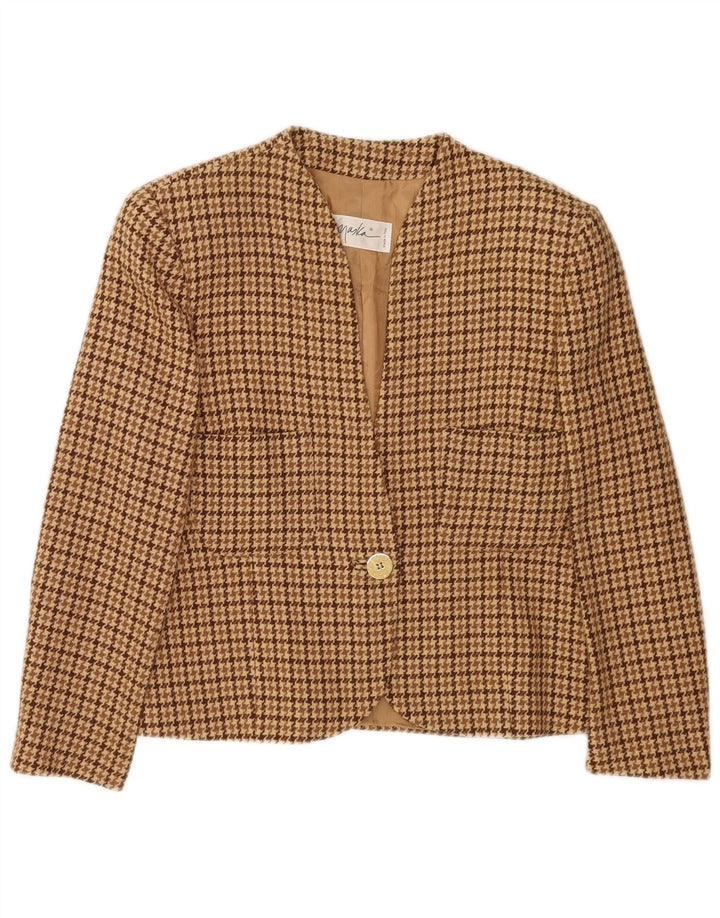 Maska Ženska jakna sa 3/4 rukavima IT 44 Medium Beige Houndstooth