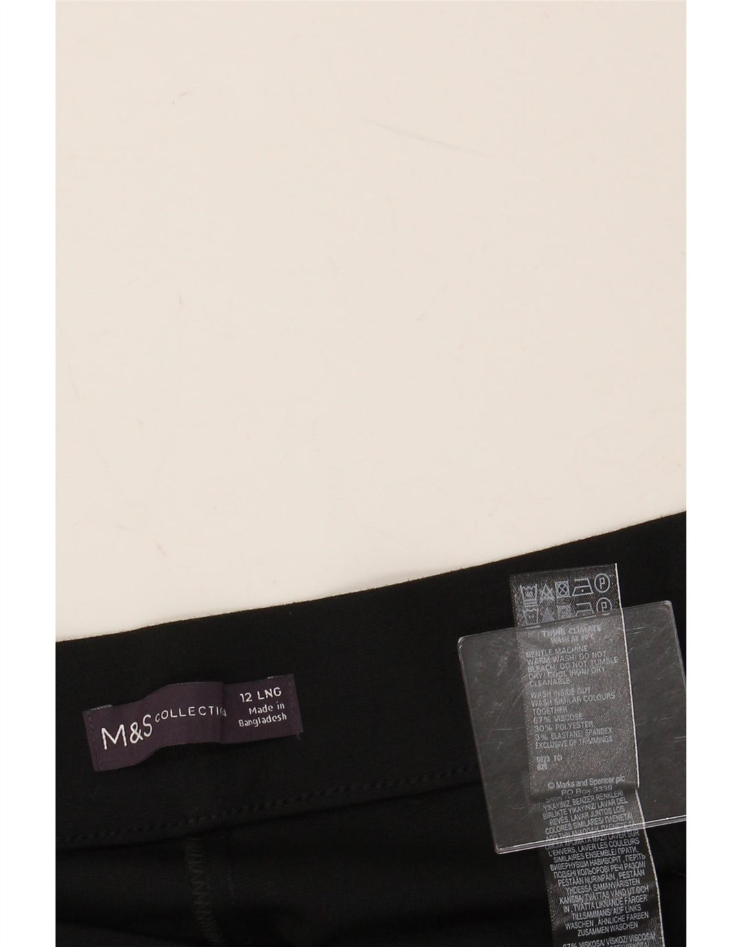 MARKS & SPENCER Ženske ravne ležerne hlače UK 12 srednje W30 L30 crne