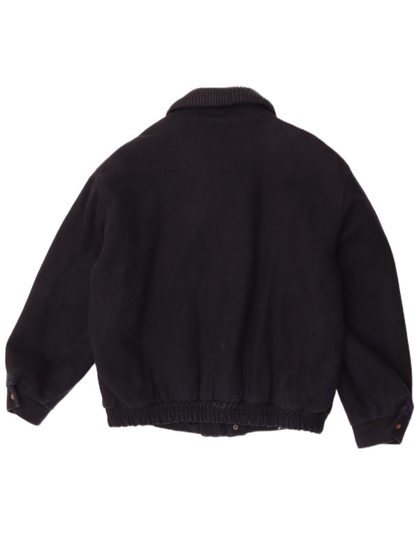 Vintage muška bomber jakna UK 42 XL tamnoplava vuna