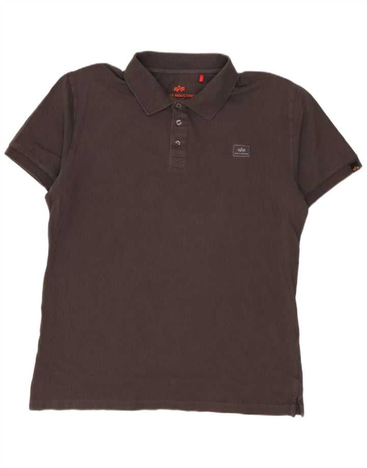 ALPHA INDUSTRIES muška polo majica XL sivi pamuk