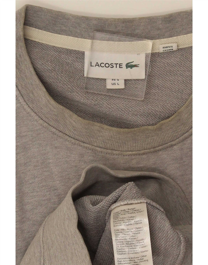Lacoste muški džemper s grafičkim motivima veličine 5, veliki sivi pamuk