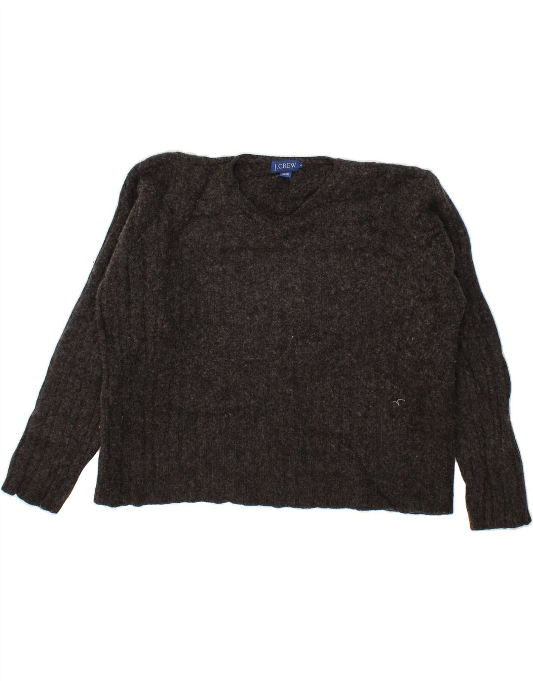 J. CREW Womens Oversized V-Neck Jumper Sweater UK 16 Large Black Wool Vintage J. Crew and Second-Hand J. Crew from Messina Hembry 