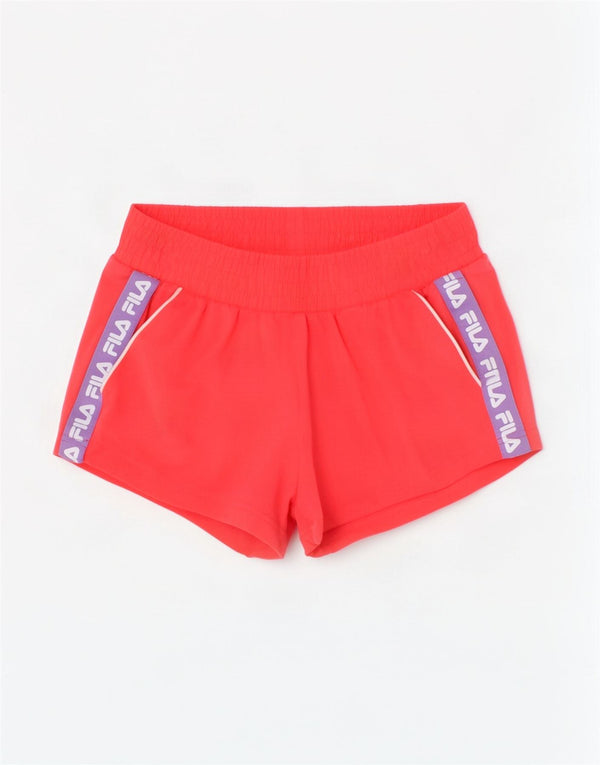 Fila Girls Graphic Sport Shorts 11-12 Years Pink Colourblock Pamuk