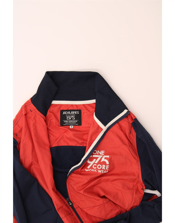 JACK & JONES Mens Tracksuit Top Jacket Medium Navy Blue Colourblock Vintage Jack & Jones and Second-Hand Jack & Jones from Messina Hembry 