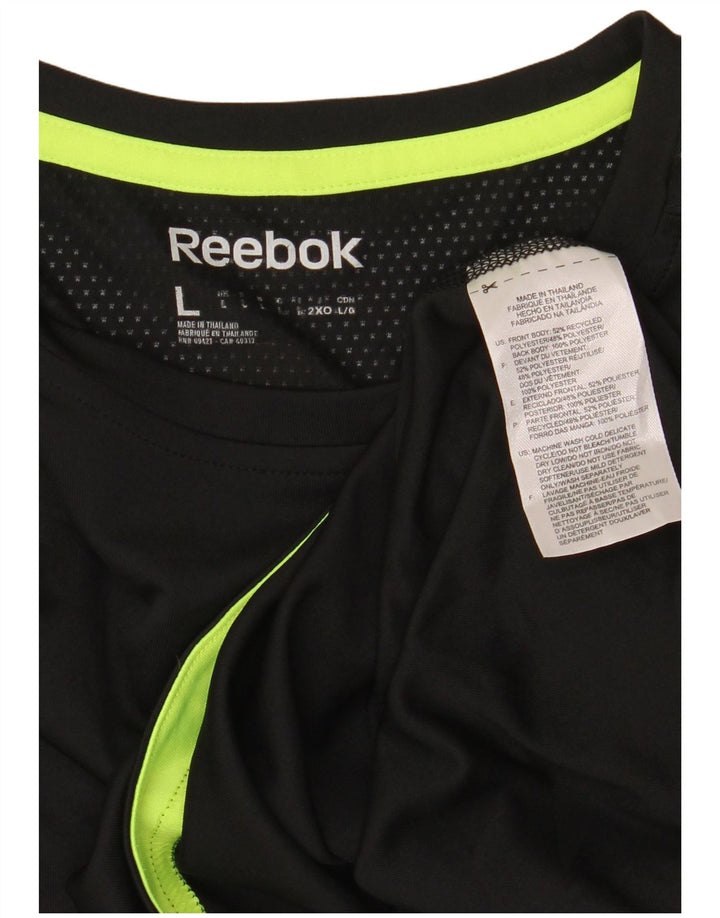 Reebok muška majica dugih rukava, veliki crni poliester