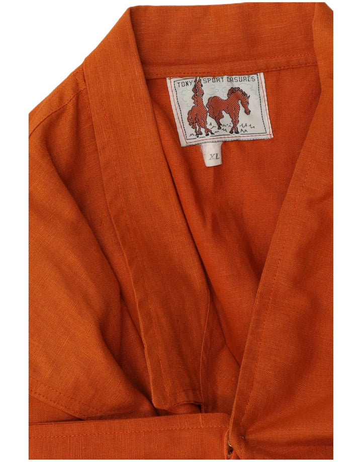 Vintage ženski sako s jednim gumbom UK 18 XL narančasta