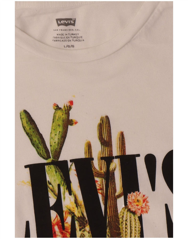 Levi's muška majica s grafičkim motivima, veliki bijeli pamuk