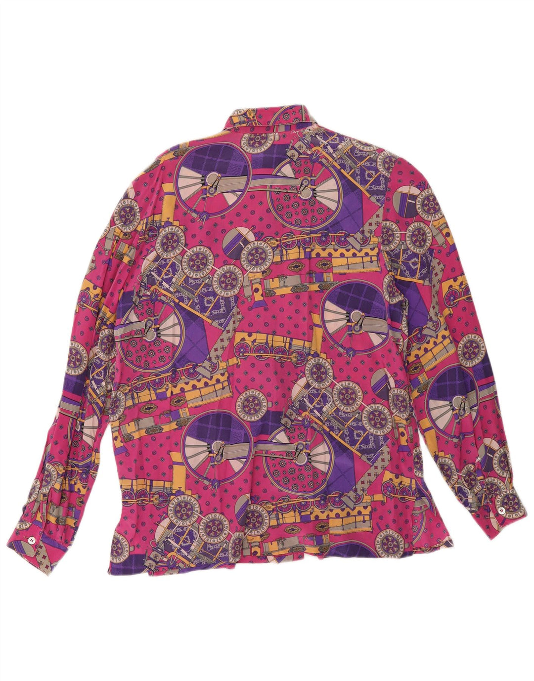 VINTAGE Ženska košulja s apstraktnim uzorkom IT 44 srednje ružičasta