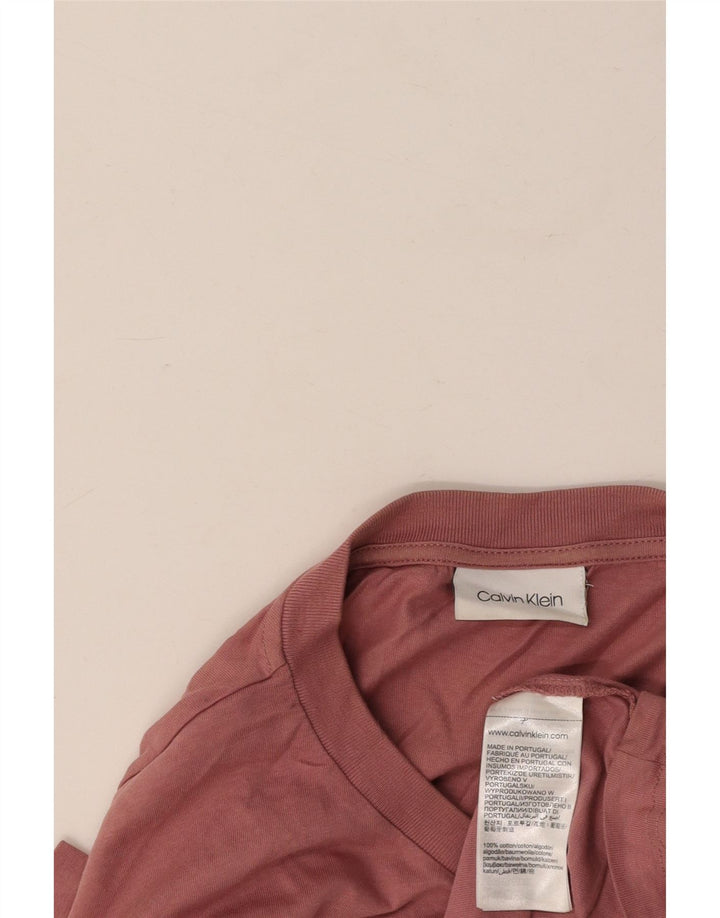 CALVIN KLEIN Ženska grafička majica kratkih rukava UK 18 XL Ružičasti pamuk