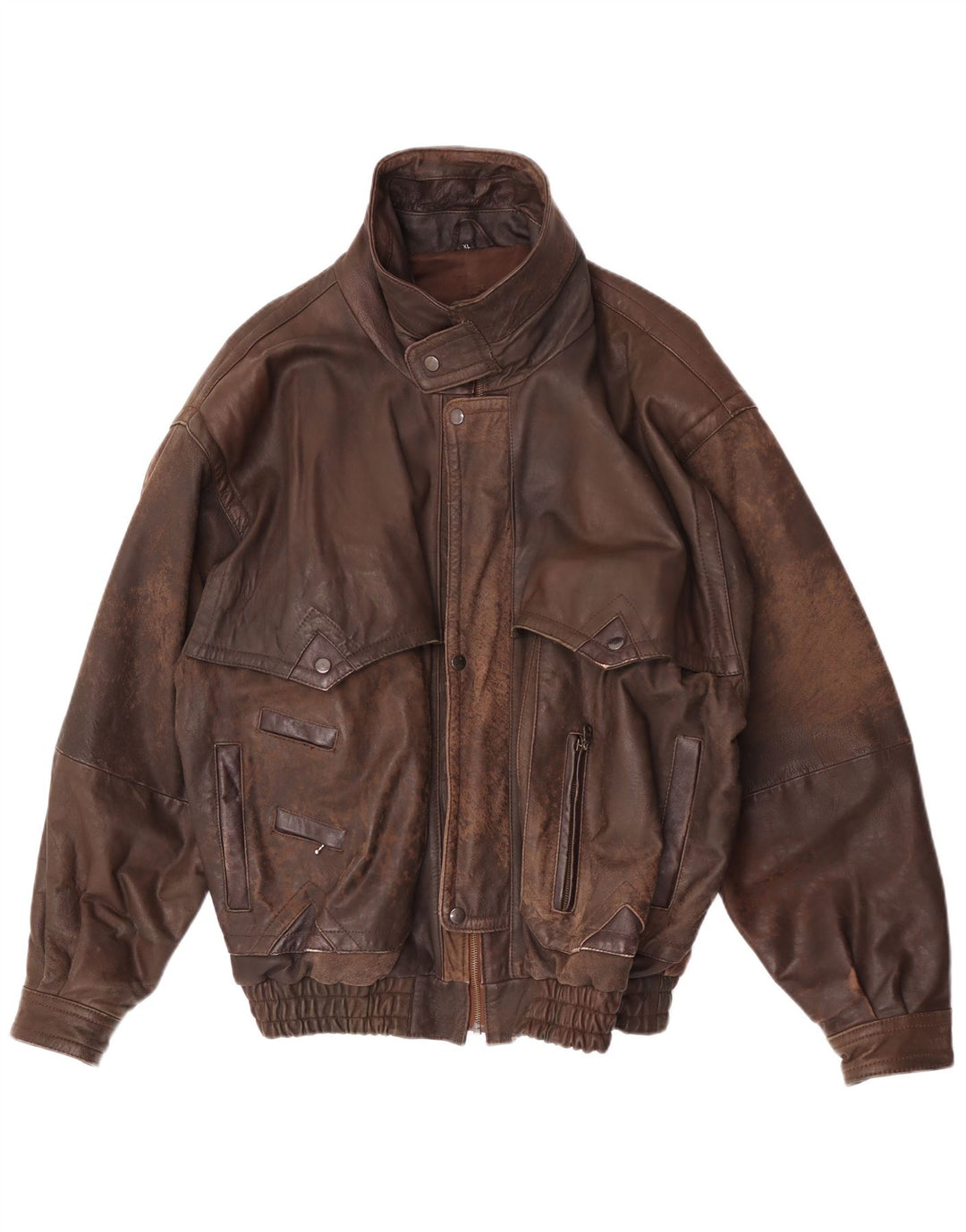 Vintage muška kožna jakna UK 42 XL smeđa
