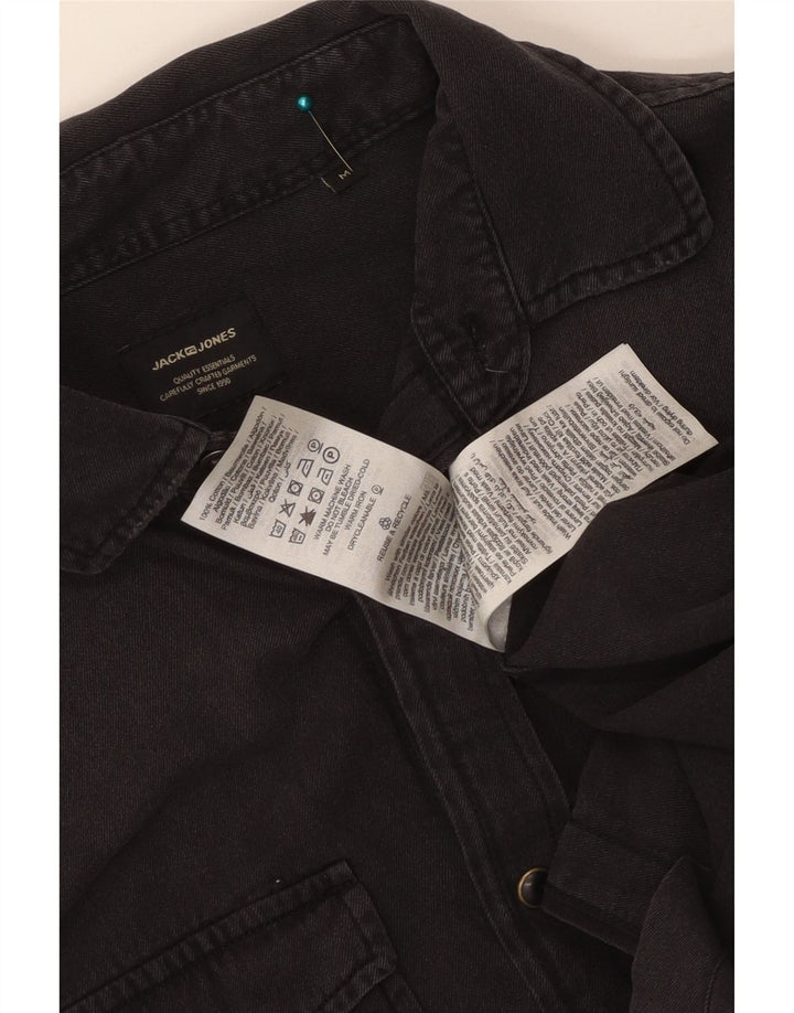 JACK & JONES muška traper košulja Srednje crni pamuk