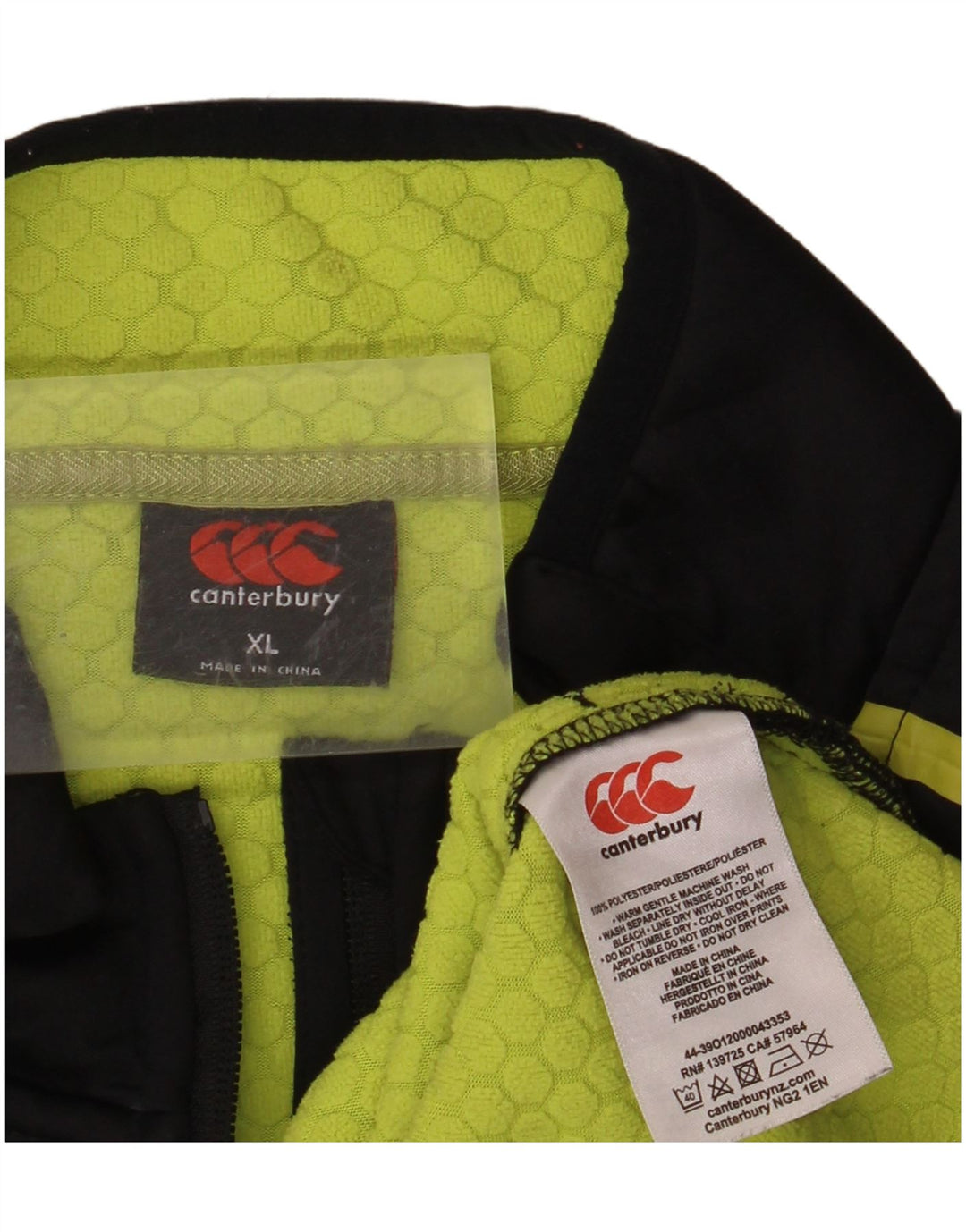 CANTERBURY Muška majica s kratkim izrezom IRFU Graphic Zip XL crni poliester