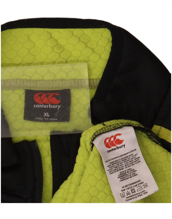 CANTERBURY Muška majica s kratkim izrezom IRFU Graphic Zip XL crni poliester