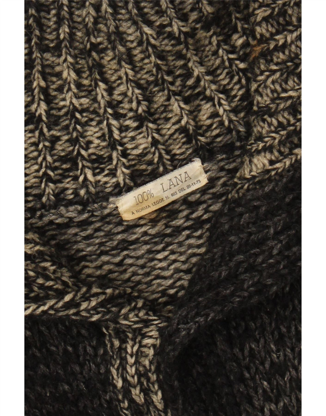 Vintage muška srednja crna flekasta vuna