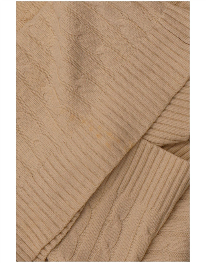 CREW CLOTHING Ženski džemper s V-izrezom UK 18 XL sivobijeli pamuk