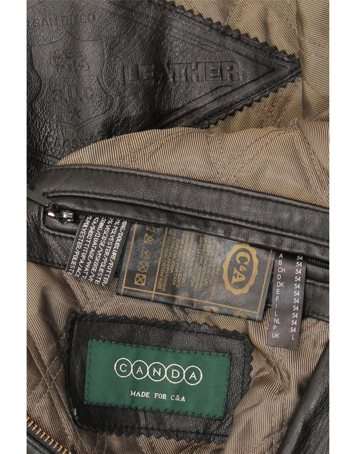 Canda muška kožna jakna UK 40 velika crna koža