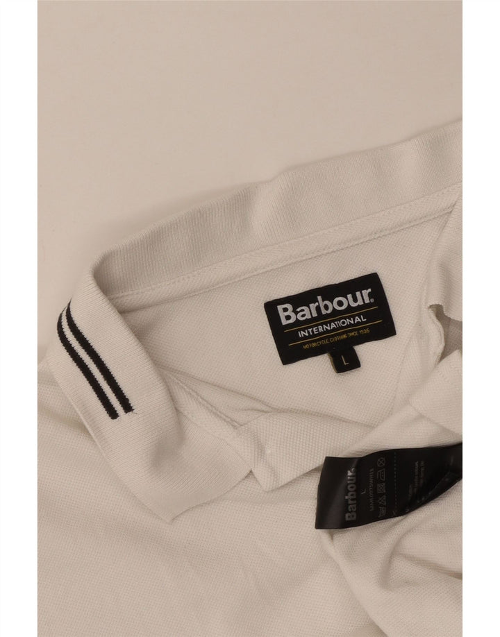 Barbour muška polo majica Large White Cotton