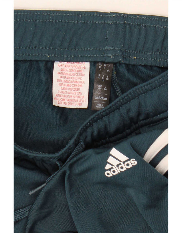 Adidas Hlače za trenirku za dječake 11-12 godina zelene poliesterske