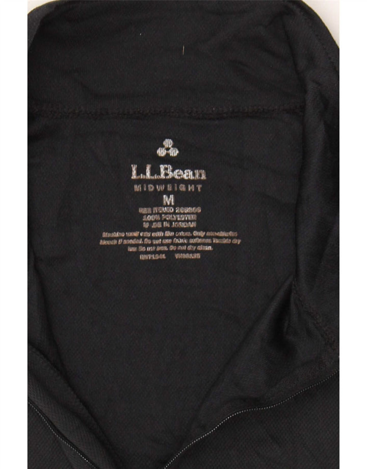 L.L.Bean muška majica s izrezom i dugim rukavima, srednji crni poliester
