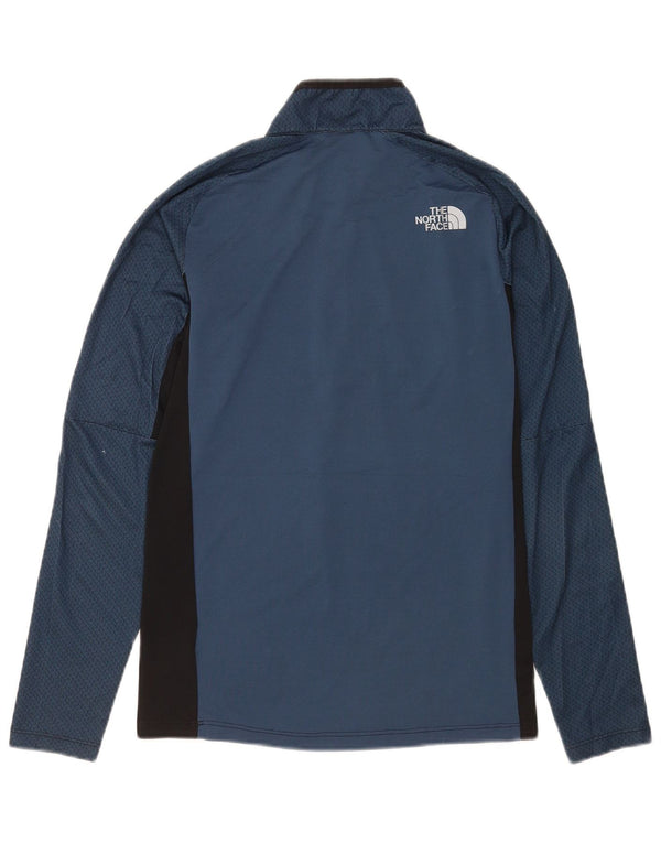 The North Face muška majica s izrezom s patentnim zatvaračem i dugim rukavima, male plave geometrijske sportske