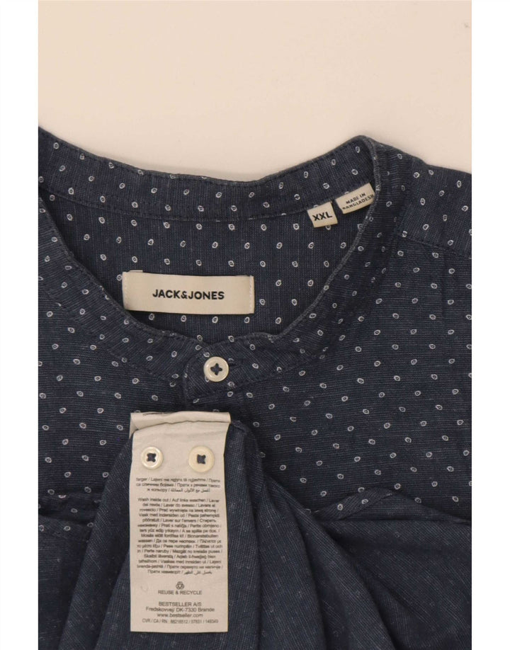 Jack & Jones muška košulja 2XL pamuk na plave točke