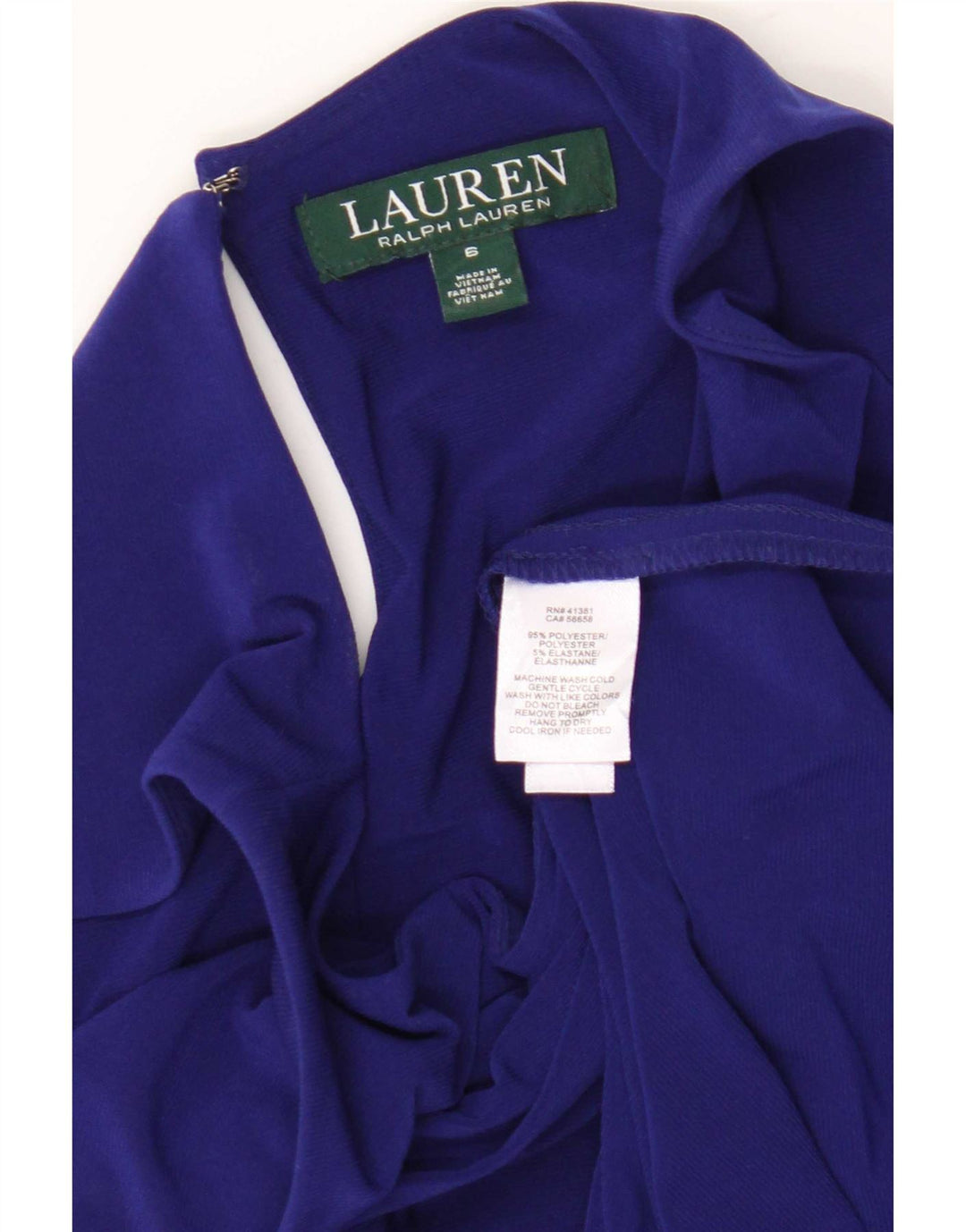Ralph Lauren ženska šator haljina bez rukava US 6 Srednje plavi poliester
