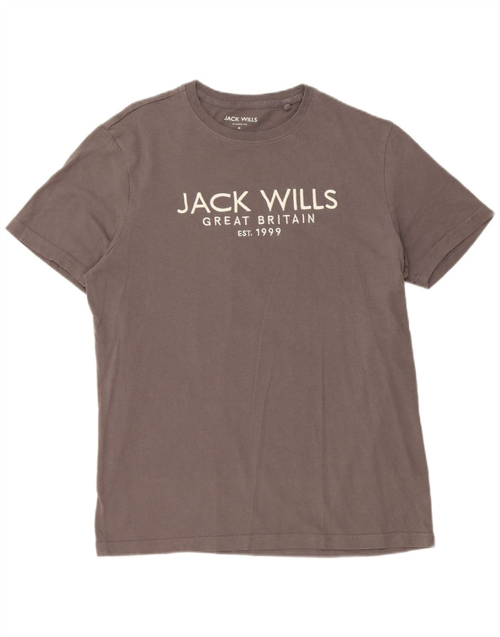 JACK WILLS Muška klasična majica kratkih rukava srednje sive boje