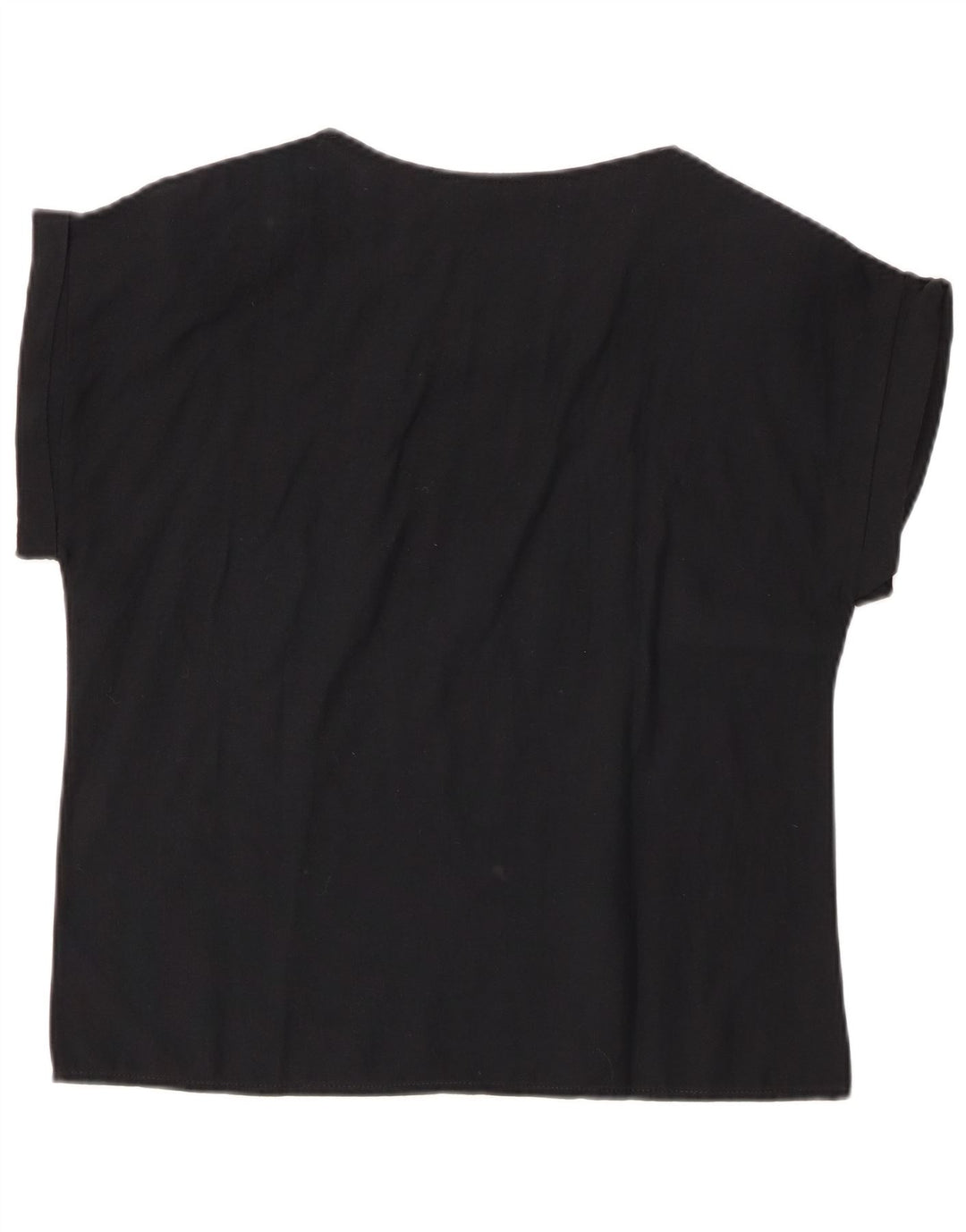 VINTAGE gornji dio ženske bluze IT 44 Srednje crni cvjetni pamuk