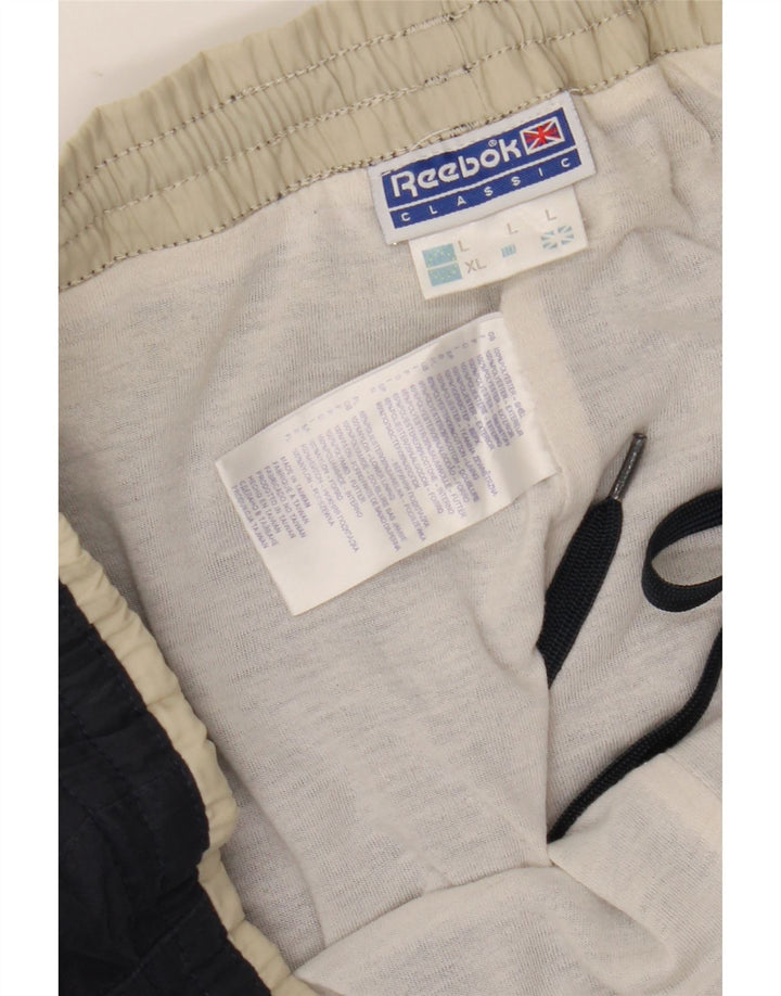 Reebok muške hlače za trenirku, velike tamnoplave poliesterske hlače