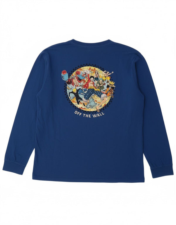 VANS Boys Slamnati šešir Crew Graphic Top dugih rukava 14-15 godina XL plava