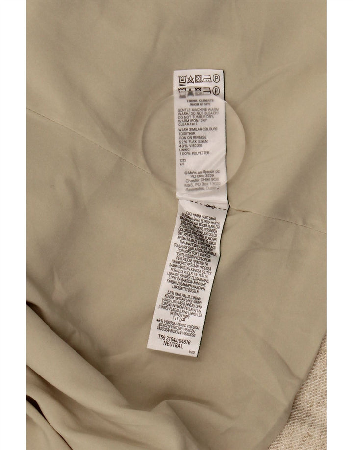 MARKS & SPENCER Ženska otvorena jakna sa jaknom UK 20 2XL Bež lan