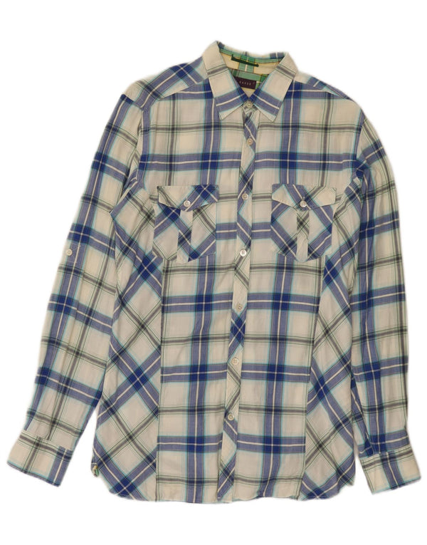 Muška flanelska košulja Ted Baker, veličina 2, mali plavi karirani pamuk