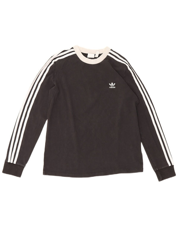 Adidas ženska majica dugih rukava UK 14 srednje crne pamučne sportske