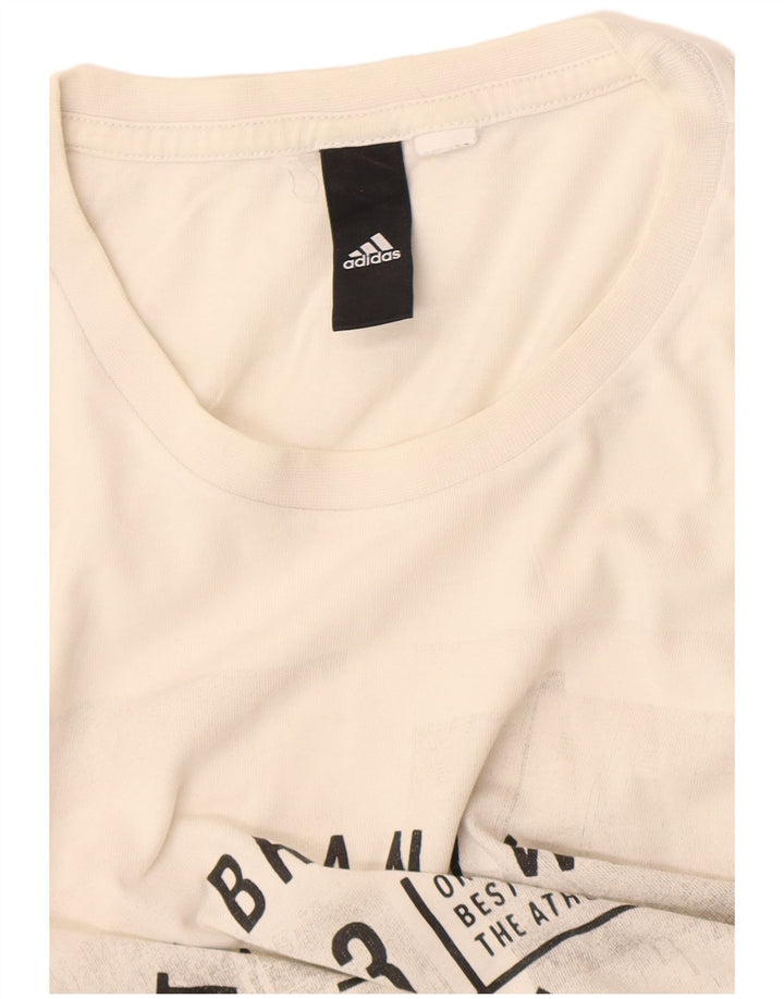 Adidas muška majica kratkih rukava s tri pruge srednje bijele boje