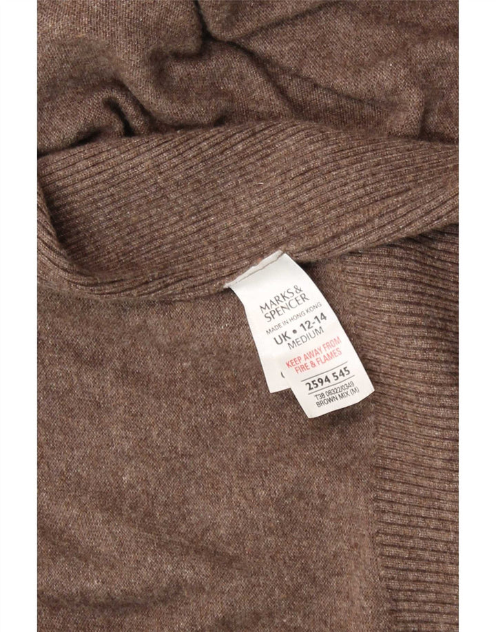 Marks & Spencer ženski asimetrični džemper UK 12/14 Srednje smeđi