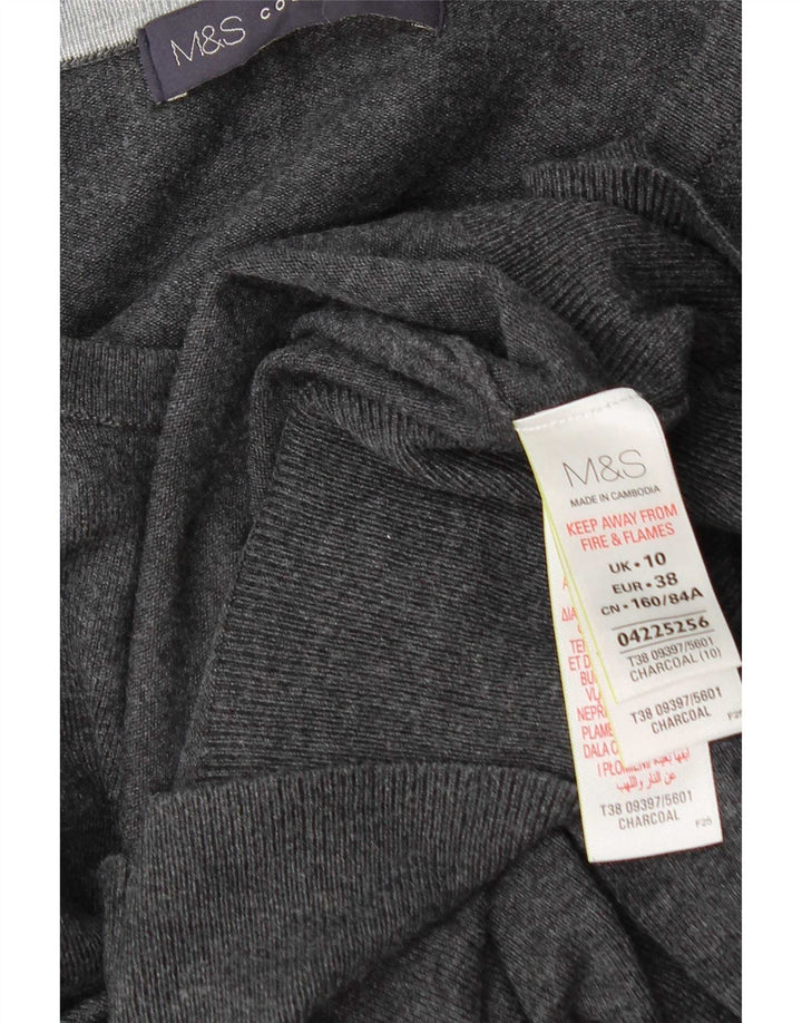 Marks & Spencer ženski kardigan pulover UK 10 Mala siva viskoza